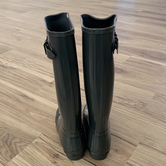 Hunter Original Tall Gloss rain boots dark slate - Picture 5 of 10